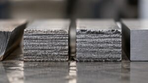 Common Edge Defects in Waterjet Cutting and How to Prevent Them shown as a realistic fabrication shop hero image.